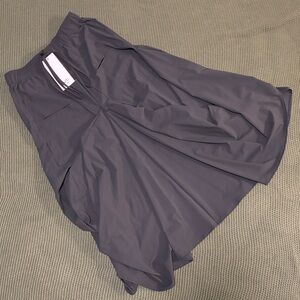 Elegant Gray Midi Skirt